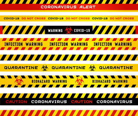 Biohazard warning stripes
