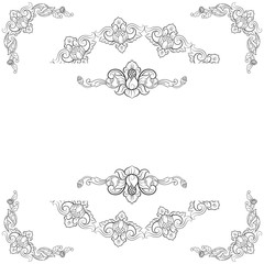 Classic Vitage Wedding Vector Ornaments frames Separator elements for Classic Vintage Wedding Invitation