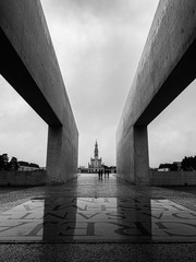 Sanctuary of Fatima church view