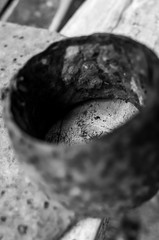 close up of an old rusty metal