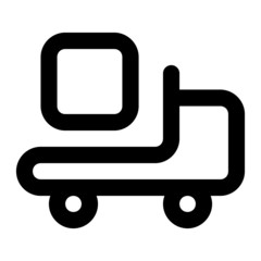 Delivery. Icon with outline style, perfect pixels and base size of 32x32 px. Suitable for website design, logos, applications and UI.