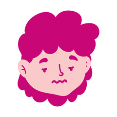 Sick man with fatigue cold fever vector design