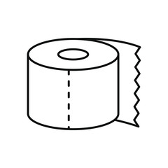toilet paper icon, line style