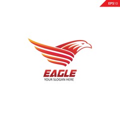 Eagle colorful geometric logo design