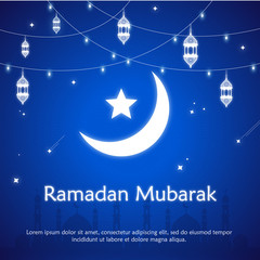 ramadan mubarak template design post