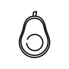 vegetables and fruits concept, avocado icon, line style