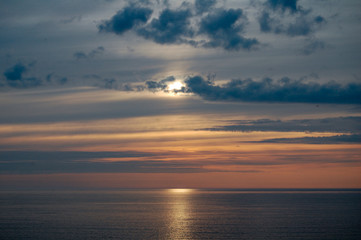 sunset over the sea