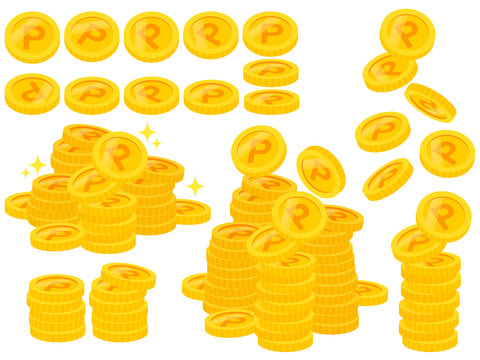 ポイント　コイン-point coin vector art