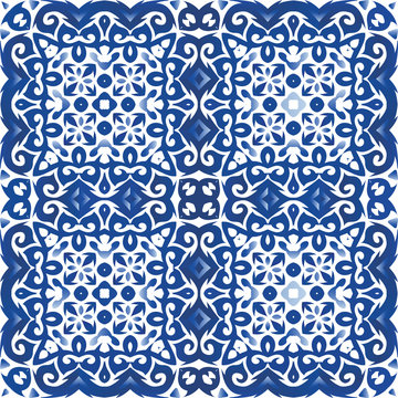 Ornamental azulejo portugal tiles decor.