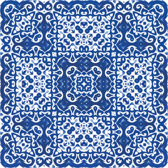 Ornamental azulejo portugal tiles decor.