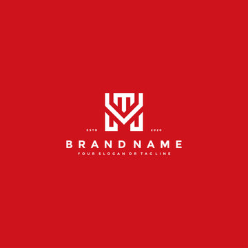 letter MT logo design vector