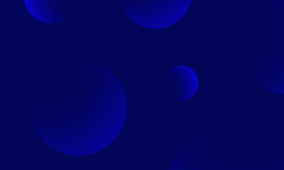 Blue circles gradient on blue dark abstract background. Modern graphic design element.
