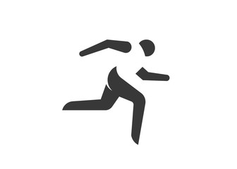 Fototapeta na wymiar monogram color Running man, athletics, marathon, summer sport, run icon isolated on white background