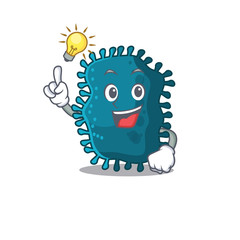 Mascot character design of clostridium with has an idea smart gesture