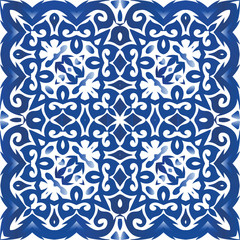 Decorative color ceramic azulejo tiles.