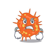 Mascot design concept of burkholderia mallei with angry face