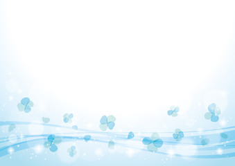 クローバー　背景　青