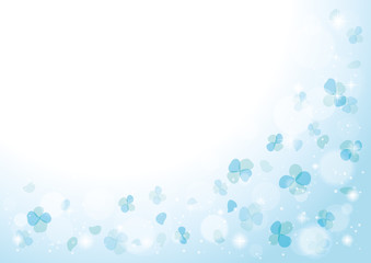 クローバー　背景　青