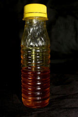 vegetable oil in plastic bottle