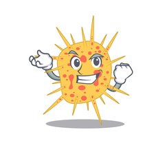A dazzling mycobacterium kansasii mascot design concept with happy face