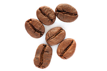 coffee bean on white