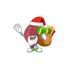 Santa liver Cartoon character design with sacks of gifts