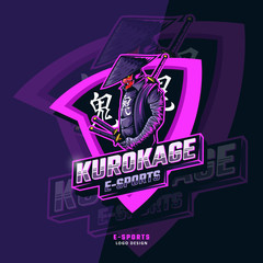 Kurokage samurai esport logo