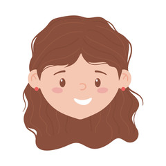 Obraz premium Isolated avatar woman head vector design