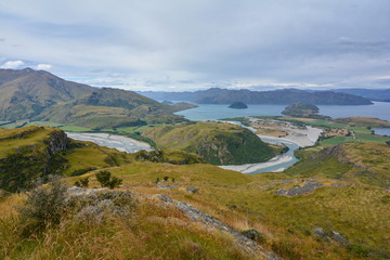 Fototapeta na wymiar View from Rocky peak, Wanaka, New Zealand