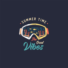 vintage summer design, emblems and logo