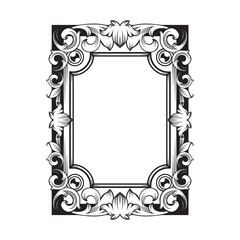 Gorgeous baroque frame with blank space