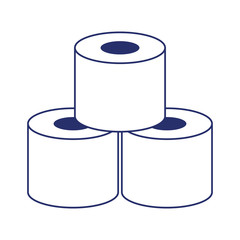 Isolated toilet paper vector design