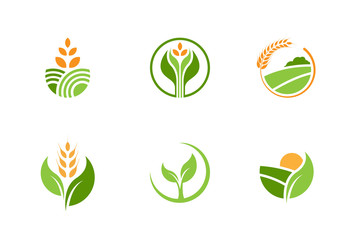 Farming and agriculture logo design vector