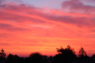 sunset in the mountains