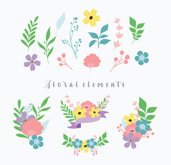 Floral element for widding invitation