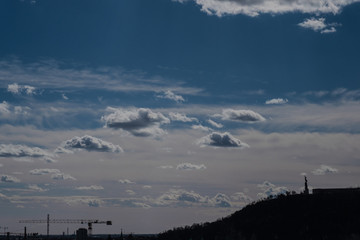 Fototapeta na wymiar Silhouette of Budapes Skyline