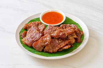 sun dried pork with sauce