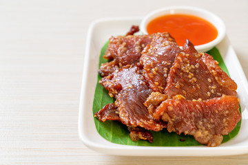sun dried pork with sauce