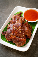 sun dried pork with sauce