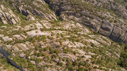 aerial view of mountains and rocks in Mexico 