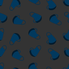 Seamless pattern with medical mask. Vector illustration.
