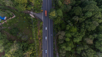 Aerial view of local road to Patong city in Phuket South of Thailand - 341883287
