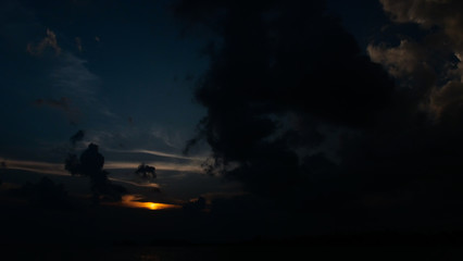 Twilight sunset time above the sea