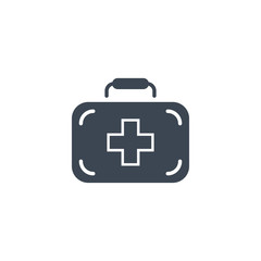 First Aid Kit related vector glyph icon. Isolated on white background. Vector illustration.
