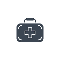 First Aid Kit related vector glyph icon. Isolated on white background. Vector illustration.