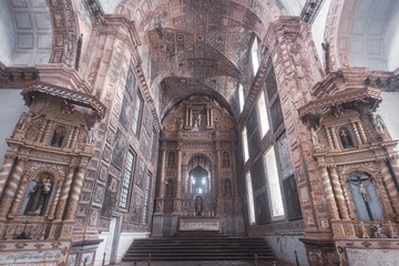 Obraz premium interior of the cathedral of palma de mallorca