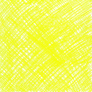 Crayon hatching. Raster yellow background. Colorful abstract texture. Hand drawn scribbles.