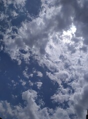blue sky with clouds