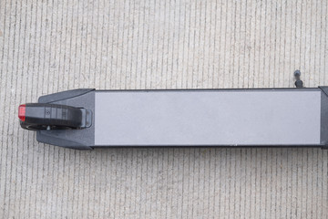 Close up of pedal electric scooter. © Dontree