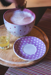 Milk and honey in bar